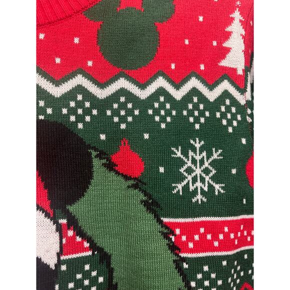 Disney Mickey Mouse Holiday Knit Sweater Christmas Fair Isle Men’s Medium - Picture 8 of 8